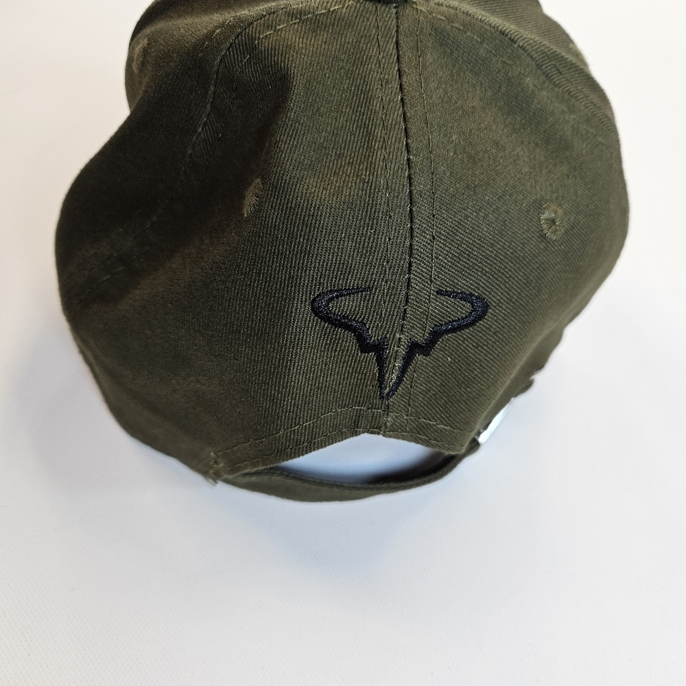Green Stitched Rafa Baseball Cap Adjustable - Picture 3 of 5